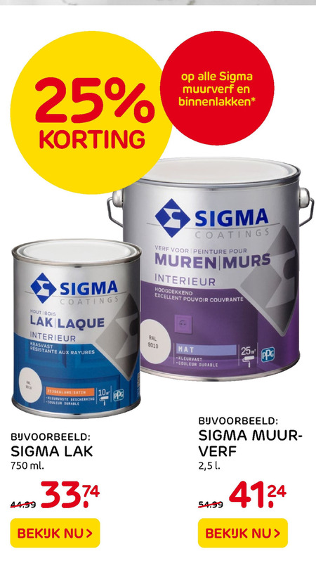 Sigma   muurverf, lak folder aanbieding bij  Praxis - details