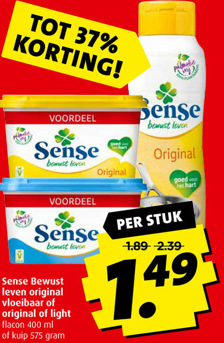 Sence   margarine, olie en vetten folder aanbieding bij  Boni - details