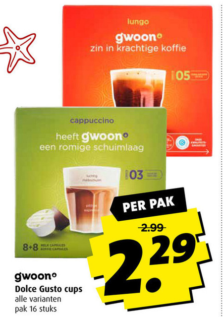 Gwoon   dolce gusto capsules folder aanbieding bij  Boni - details