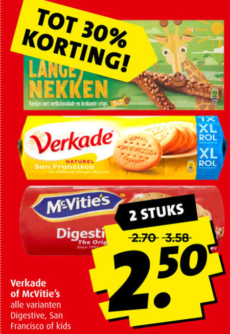 Verkade   biscuits, kinderbiscuit folder aanbieding bij  Boni - details