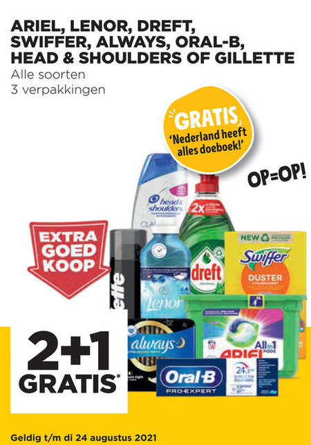 Lenor   scheergel, tandpasta folder aanbieding bij  Jumbo - details