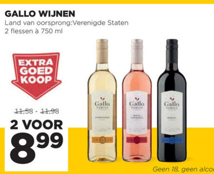 Gallo   witte wijn, rose folder aanbieding bij  Jumbo - details