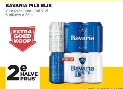 Heerlijk Verbanning Communisme Bavaria alcoholvrij bier, blikje bier folder aanbieding bij Jumbo - details