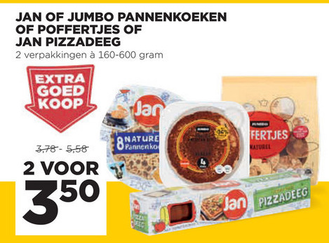 Jumbo Huismerk   pannenkoek, pizzadeeg folder aanbieding bij  Jumbo - details