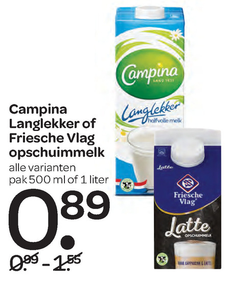 Friesche Vlag   melkschuim, melk folder aanbieding bij  Spar - details