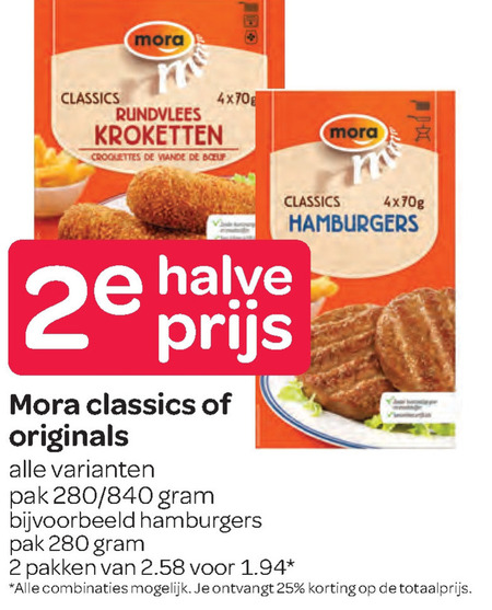 Mora   kroket, hamburger folder aanbieding bij  Spar - details