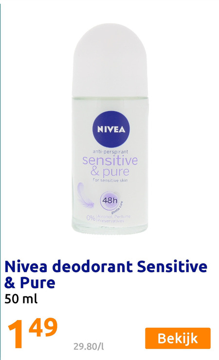 Nivea   deodorant folder aanbieding bij  Action - details