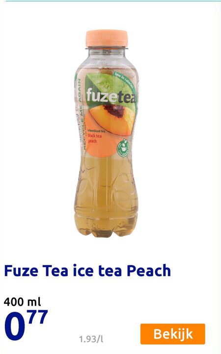 Fuze Tea   ice tea folder aanbieding bij  Action - details