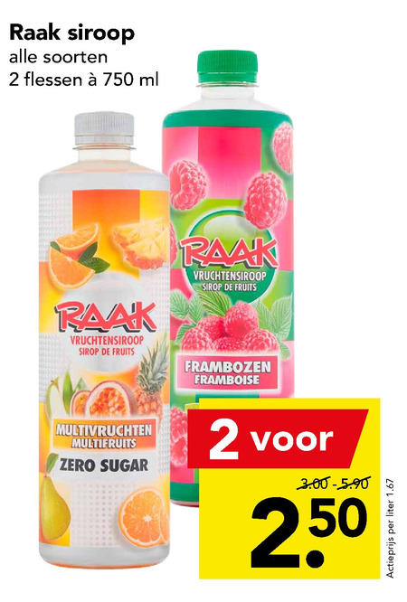 Raak   limonadesiroop folder aanbieding bij  Deen - details