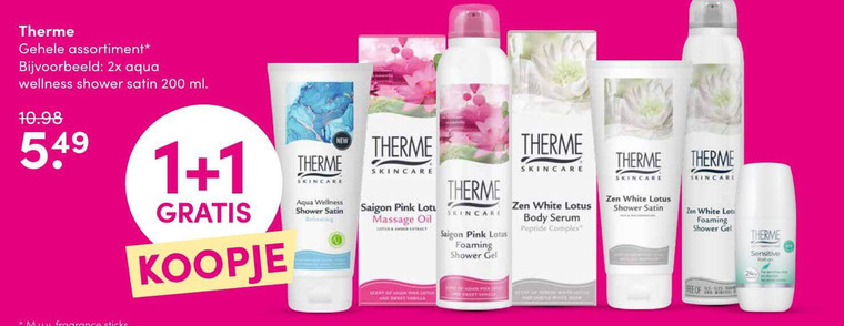 Therme   bodylotion, deodorant folder aanbieding bij  DA - details