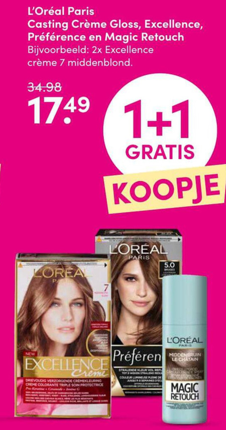 L Oreal   haarkleuring folder aanbieding bij  DA - details