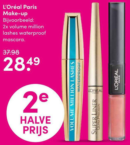 L Oreal   mascara, cosmetica folder aanbieding bij  DA - details