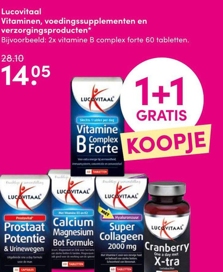 Lucovitaal   voedingssupplement, vitamine folder aanbieding bij  DA - details