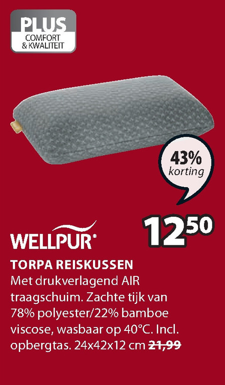 Wellpur   hoofdkussen folder aanbieding bij  Jysk - details