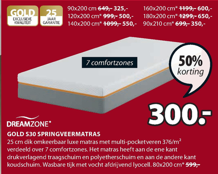 Dreamzone   matras folder aanbieding bij  Jysk - details