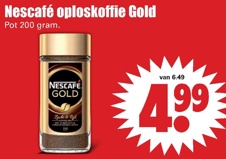 Nescafe   oploskoffie folder aanbieding bij  Dirk - details