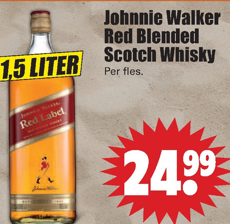 Johnnie Walker   whisky folder aanbieding bij  Dirk - details