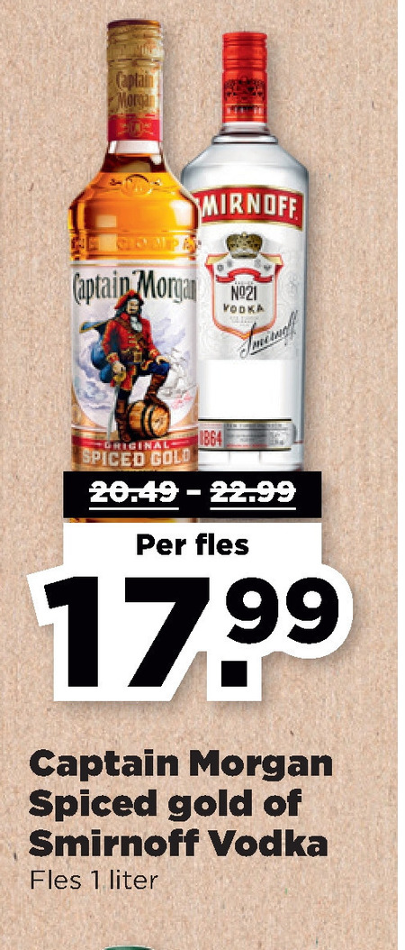 Smirnoff   wodka, rum folder aanbieding bij  Plus - details