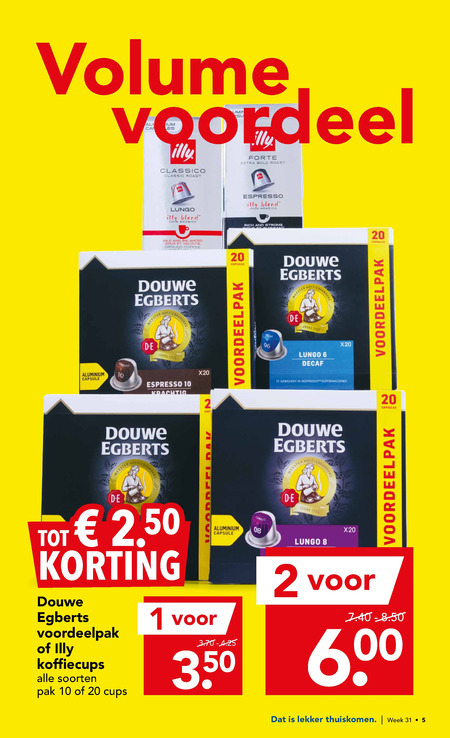 Douwe Egberts   koffiecups folder aanbieding bij  Deen - details