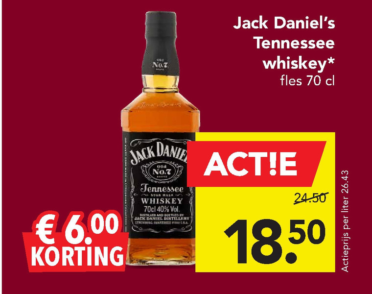 Jack Daniels   whisky folder aanbieding bij  Deen - details