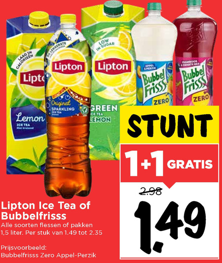 Lipton   frisdrank, ice tea folder aanbieding bij  Vomar - details