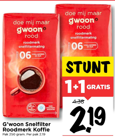 Gwoon   koffie folder aanbieding bij  Vomar - details