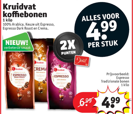 Kruidvat Huismerk   koffiebonen folder aanbieding bij  Kruidvat - details