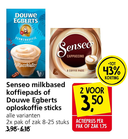 Douwe Egberts Senseo   koffiepad, oploskoffie folder aanbieding bij  Jan Linders - details