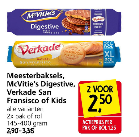 Verkade   biscuits, kinderbiscuit folder aanbieding bij  Jan Linders - details