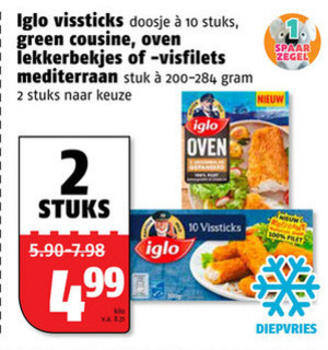 Iglo   lekkerbekjes, vissticks folder aanbieding bij  Poiesz - details