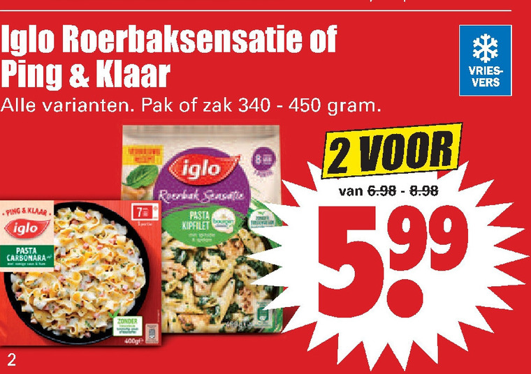 Iglo   diepvriesmaaltijd folder aanbieding bij  Dirk - details