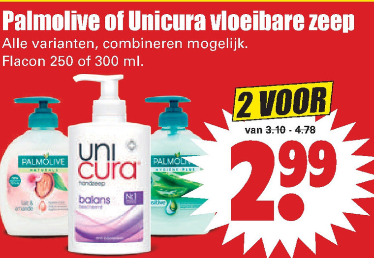 Palmolive   handzeep folder aanbieding bij  Dirk - details