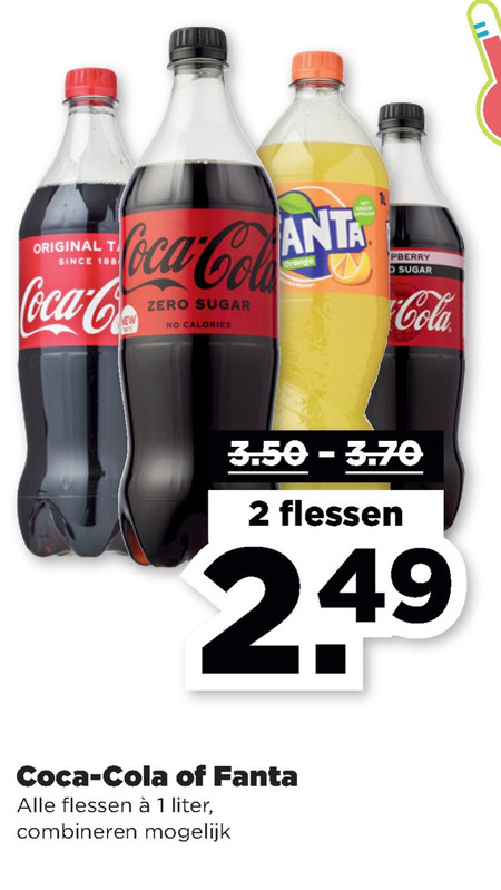 Coca-Cola   cola, frisdrank folder aanbieding bij  Plus - details