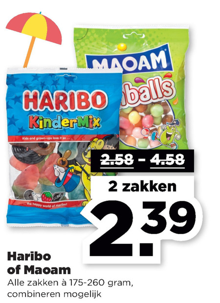 Haribo   snoep folder aanbieding bij  Plus - details