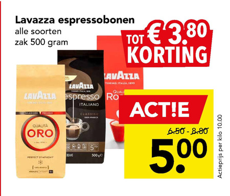 Lavazza   koffiebonen folder aanbieding bij  Deen - details