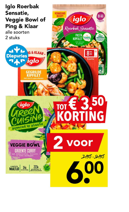 Iglo   diepvriesmaaltijd folder aanbieding bij  Deen - details