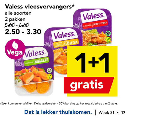 Valess   vegetarisch folder aanbieding bij  Deen - details