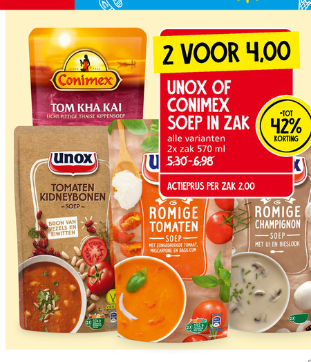 Conimex   soep folder aanbieding bij  Jan Linders - details