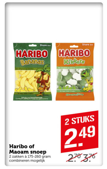 Haribo   snoep folder aanbieding bij  Coop - details