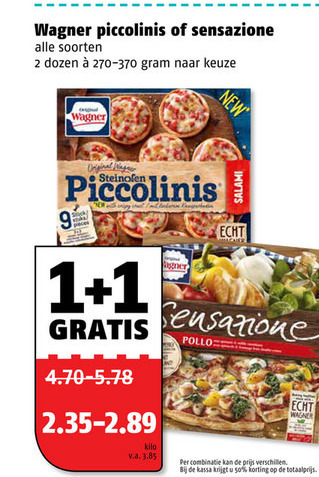 Wagner   diepvriespizza folder aanbieding bij  Poiesz - details