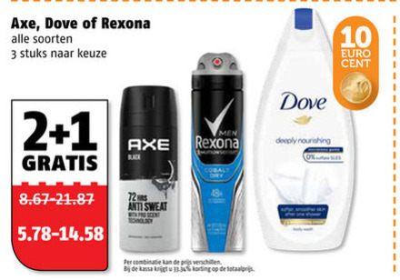 Axe   deodorant, douchegel folder aanbieding bij  Poiesz - details