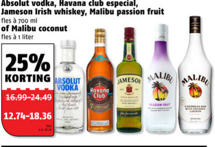 Absolut   rum, likeur folder aanbieding bij  Poiesz - details