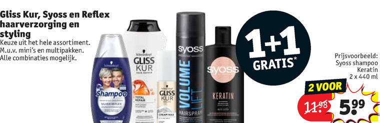 Gliss Kur   haarverzorging, shampoo folder aanbieding bij  Kruidvat - details