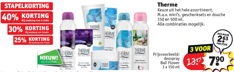 Therme   deodorant, douchegel folder aanbieding bij  Kruidvat - details