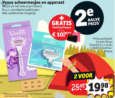 Gillette Venus   dames scheermesje folder aanbieding bij  Kruidvat - details