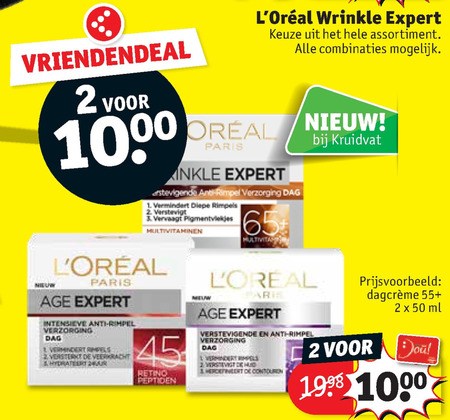 L Oreal   dagcreme, gezichtsverzorging folder aanbieding bij  Kruidvat - details