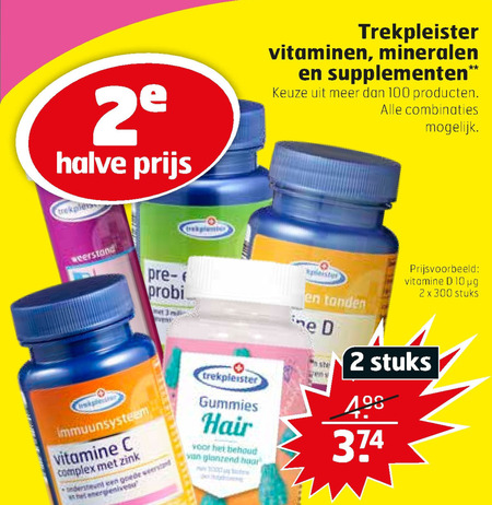 Trekpleister Huismerk   multivitaminen, voedingssupplement folder aanbieding bij  Trekpleister - details