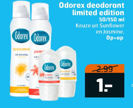 Odorex   deodorant folder aanbieding bij  Trekpleister - details