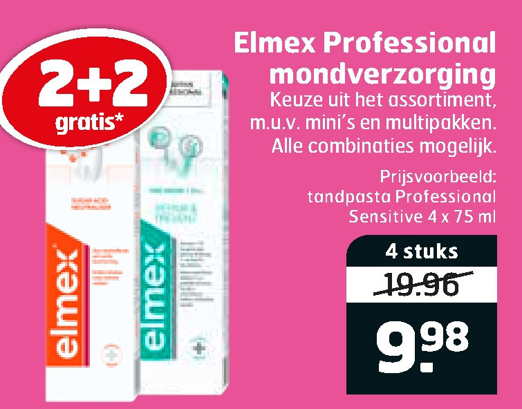 Elmex   tandpasta folder aanbieding bij  Trekpleister - details