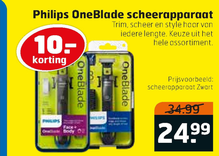 Philips   elektrisch scheerapparaat folder aanbieding bij  Trekpleister - details